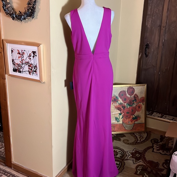 LULUS sz XL Stunned By You Mermaid Maxi Dress Rhinestone Deep VNeck Stretch NEW - Picture 9 of 16